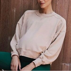 FP Movement x Hatch Intercept Maternity Pullover Desert Sand Medium Cozy Chic